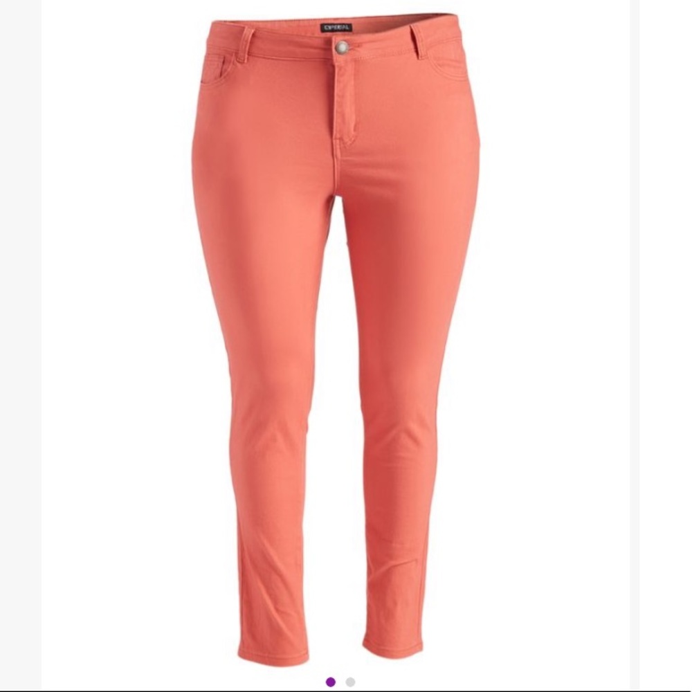 Coral slim pants